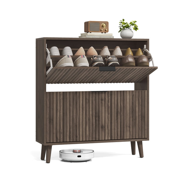 VASAGLE MAXE Collection - Shoe Storage Cabinet with Flip Drawers UHSC202KF02S