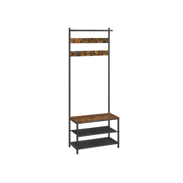 VASAGLE Hall Tree with Bench and Shoe Storage UHSR411B01