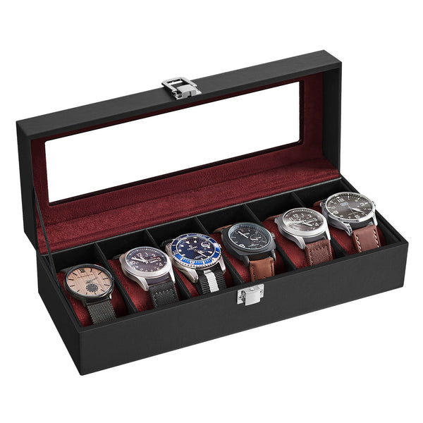 SONGMICS Lockable Watch Box with Keys UJWB006R01