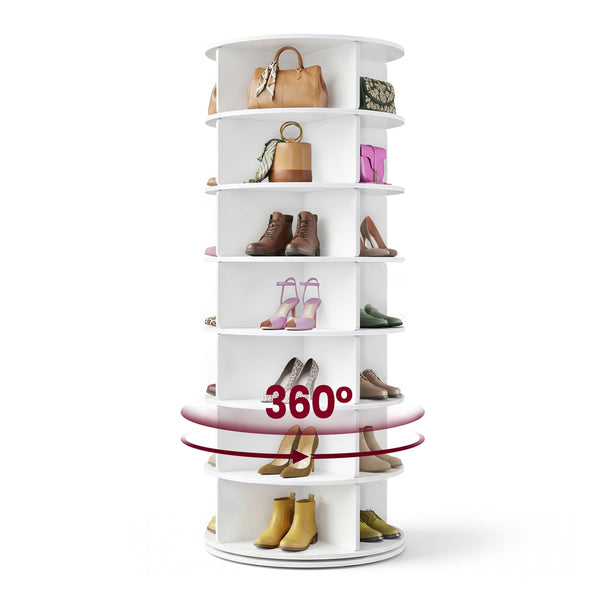 VASAGLE Free standing rotating shoe rack tower for closet or small spaces ULBS047WZ01