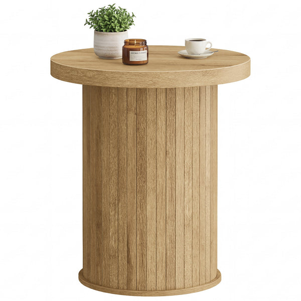 VASAGLE Round Side Table Mid Century Modern Nightstand for Small Spaces, Living Room, Bedroom, Home Office ULET295K101