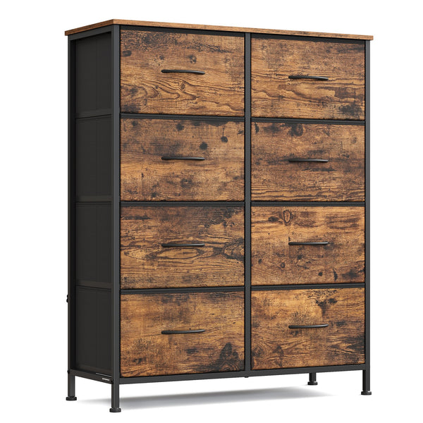 SONGMICS Tall Fabric Bedroom Storage Organizer with 8 Drawers ULGS124B02S