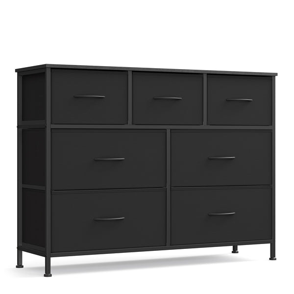 SONGMICS Wide Bedroom Storage Dresser with 7 Fabric Drawers ULGS323B01S