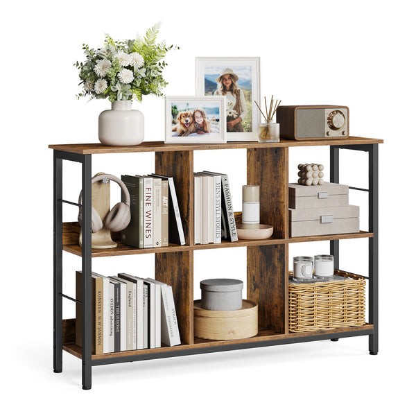 VASAGLE Bookshelf with multiple storage cubes ULLS104B01