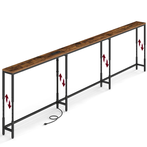 VASAGLE Adjustable console with outlet ULNT189K101