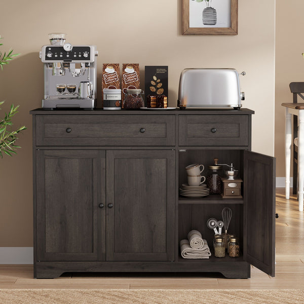 VASAGLE Farmhouse Coffee Bar Sideboard with Adjustable Shelves ULSC531TA01S