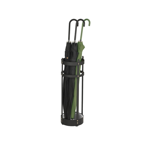 SONGMICS Steel umbrella stand with round holder and detachable drip tray ULUC029B01