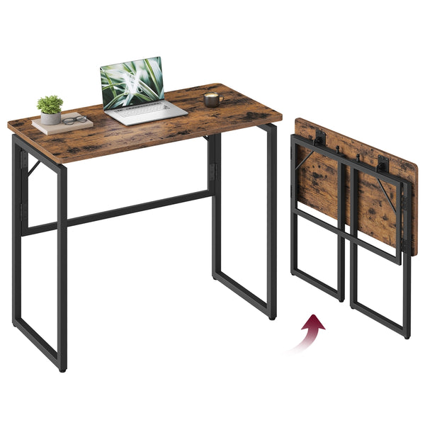 VASAGLE One-Piece foldable computer desk with rounded edges ULWD151KD01
