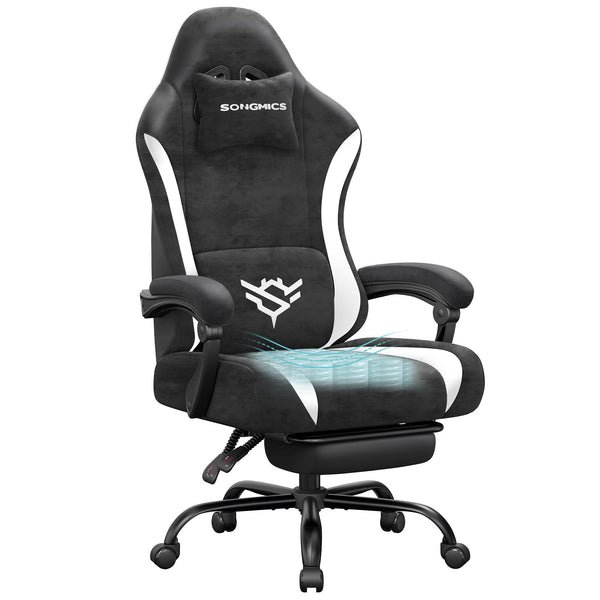 SONGMICS Suede reclining seat with footrest and lumbar support UOBG092BH01S
