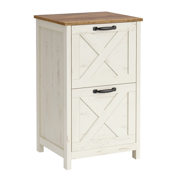 VASAGLE Farmhouse File Cabinet with Barn Door UOFC086WJ02S