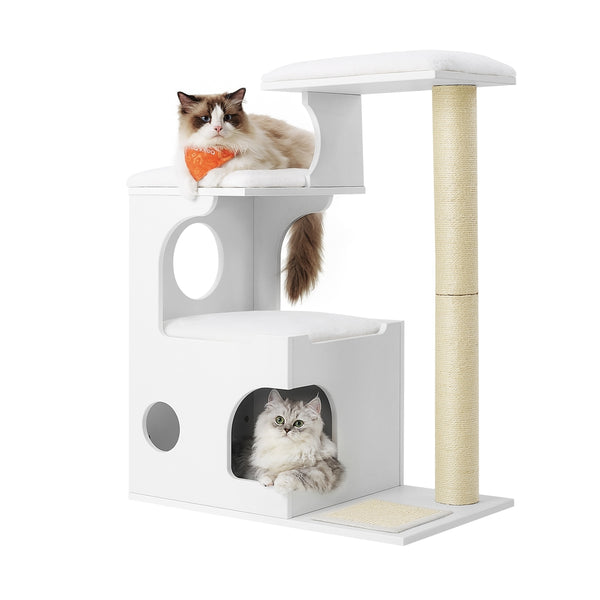 Feandrea WoodyWonders Cat Tree with Scratching Post and Mat UPCT070W01
