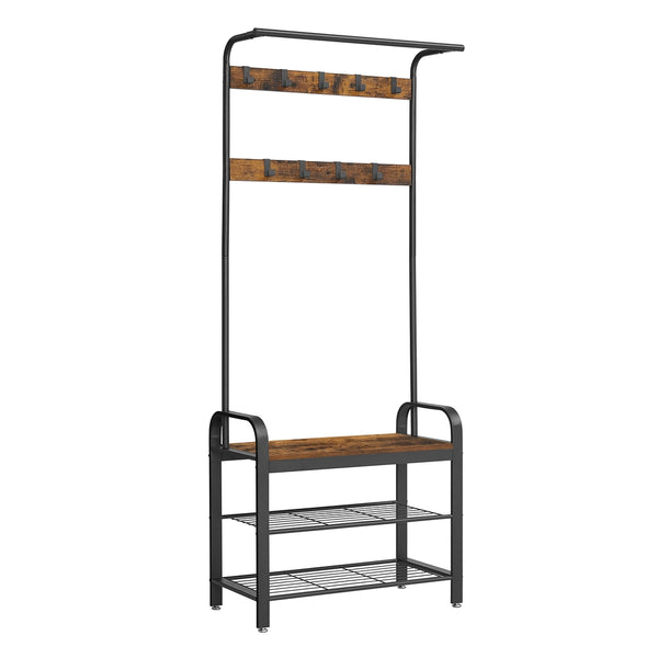 VASAGLE Vintage Coat Rack with Metal Frame UHSR40B
