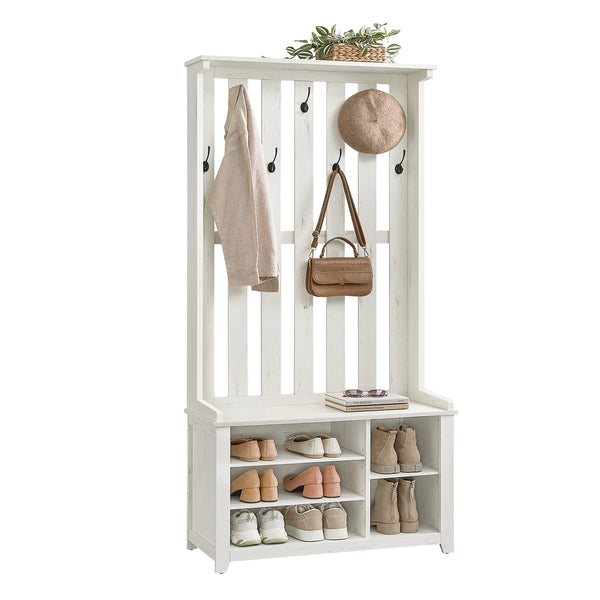 VASAGLE Helan Collection - Hall Tree with Bench and Shoe Storage UHSR414W01