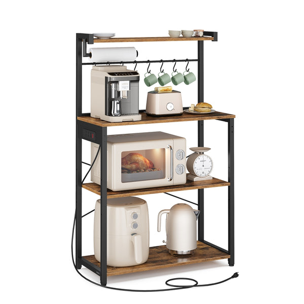 VASAGLE VASAGLE BARNET Collection - Kitchen Bakers Rack with Power Outlet UKKS029KD01