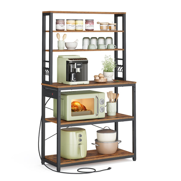 VASAGLE Bakers Rack with Power Outlet UKKS119K01