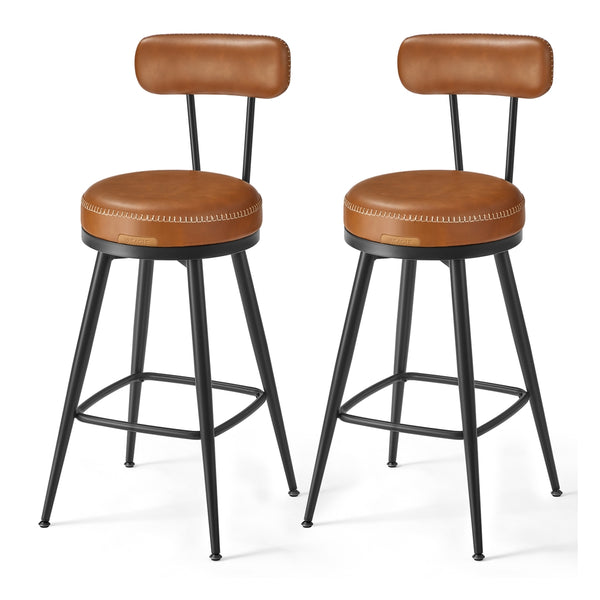 VASAGLE EKHO Collection - Swivel Bar Stools with Backs ULBC089K01