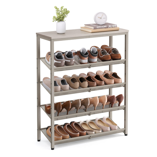 VASAGLE 5-Tier Shoe Rack with Storage Shelves and Spacious Top ULBS038L01