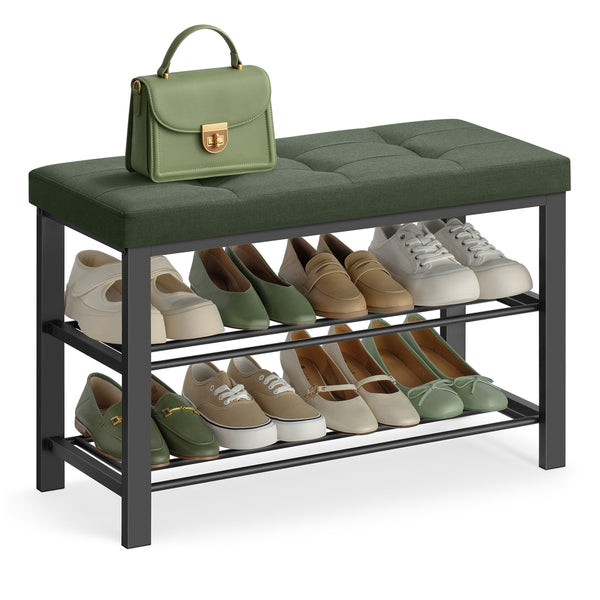 SONGMICS 3-Tier Shoe Storage Bench ULBS057C01