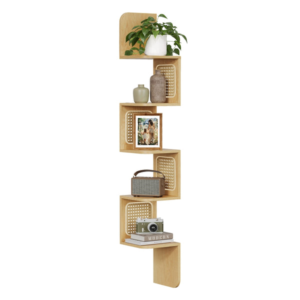 VASAGLE 5-Tier Wall-Mounted Corner Shelf ULLS582Y57