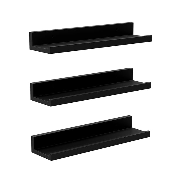SONGMICS SONGMIS Set of 3 Floating Wall Shelves ULWS38BK