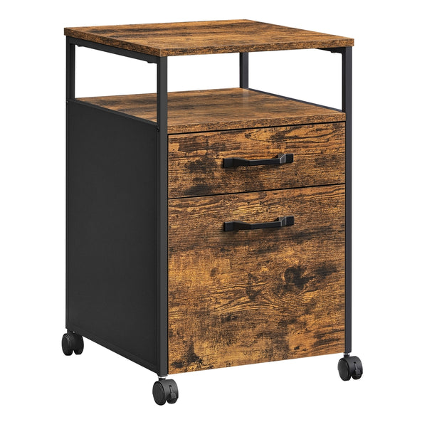 VASAGLE Industrial Brown File Cabinet with Drawer UOFC71X