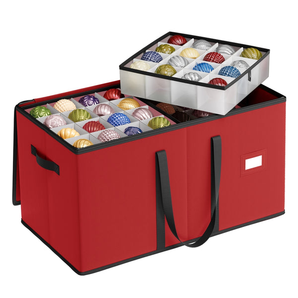 SONGMICS 128-Slot Stackable Christmas Storage Container with Lid URFB035R01