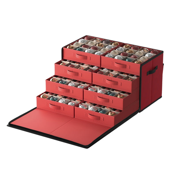 SONGMICS 128-Slot Large Stackable Christmas Storage Container with Lid URFB038R01