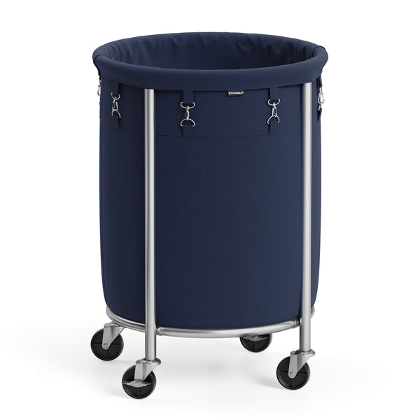 SONGMICS Round Laundry Basket on Wheels URLS002Q01