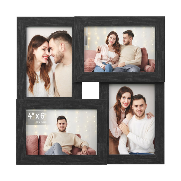 SONGMICS Set of 4 4x6 Collage Picture Frames URPF25BK