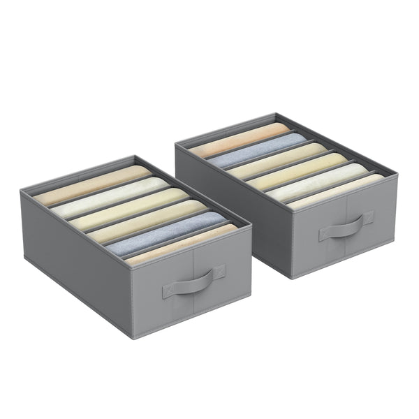 SONGMICS Large 6-Compartment Foldable Clothes Organizers URUS009G02